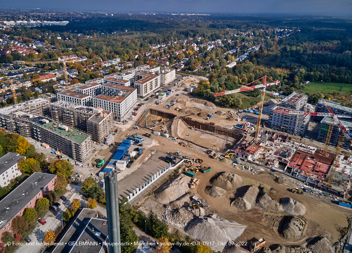 13.10.2022 - Baustelle Alexisquartier und Pandion Verde in Neuperlach 13.10.2022 - Baustelle Alexisquartier und Pandion Verde in Neuperlach